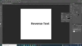 How to reverse text in Photoshop