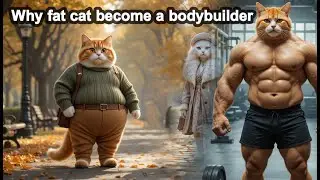 Why did the fat cat become a bodybuilder to get revenge on his wife?  #cat #cartoon #animation
