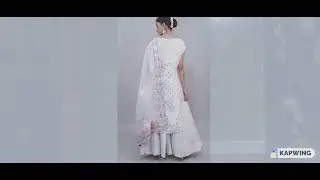 Biba Off White Poly Metallic Cotton Straight Suit Set - Surplus Women Dresses