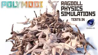 Ragdoll Physics Simulations Tests in Cinema 4D