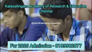 Kalasaligam University Kalipathur 2026 Admissions | BTech CSE AIML Placements #KARE