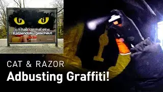 CAT & RAZOR Adbusting Graffiti!