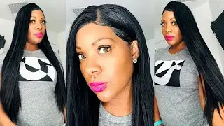 A HUMAN HAIR DUPE || AMAZON SELLER ANDRIA 26' 13X4 LACE FRONTAL YAKI STRAIGHT WIG || BEAUTIEBYMARK