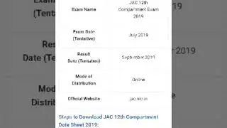 jac 12th Compartment Exam 2019