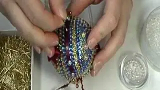 Making a Regal Burgundy Sequined Christmas Ornament