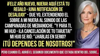 Feliz Año Nuevo Nuera! Aquí Está Tu Regalo — Una Notificación De Desalojo, Dije Extendiendo El Sobre