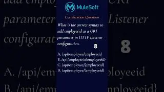 URI parameter in HTTP Listener configuration | Certification Question #shorts #ytshorts #mulesoft