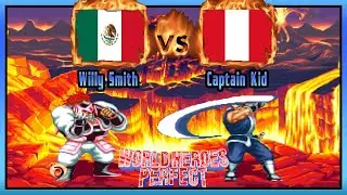 World Heroes Perfect - Willy Smith (MEX) VS (PER) Captain Kid [whp] [Fightcade] ワールドヒーローズ パーフェクト