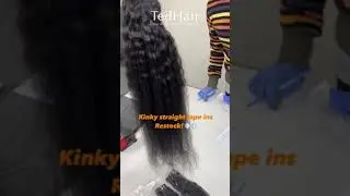 TedHair Kinky Straight Tape ins Extensions Restock IG@tedhairfactory - Your RELIABLE Hair Vendor
