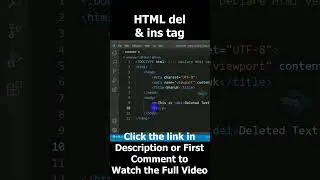 Html del and ins tag ( Deleted and Inserted Text )