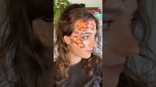 Autumn face paint experiment 🍁✨ #facepainting #facepaint #autumnmagic