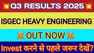 Isgec Heavy Engineering Q3 Results 🔴 Isgec Results 🔴 Isgec Heavy Engineering Share 🔴 Isgec Share