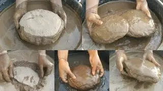 Pure Soft Mud Slabs 💦 crumbling / Oddly Satisfying / @IPurpleAsmr143 / Anxiety relief 💜 /