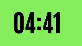 countdown 5 minute - black - green screen