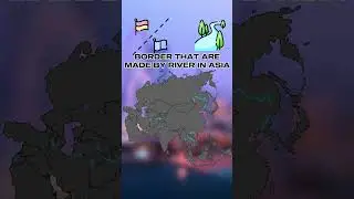 Borders that are made by river in Asia #shorts #mapping #asia #geography #mapper