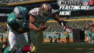 Madden 15 Online Ranked Match :: Cameron Wake 1 Man Army :: Dolphins Vs 49ers :: PS4 Online Gameplay