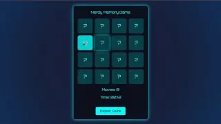 Code Match Memory Card Game with JavaScript HTML CSS #javascript