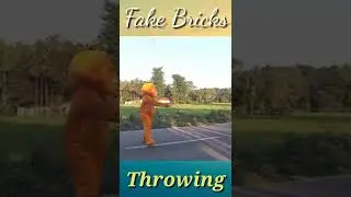 Fake bricks Throwing people