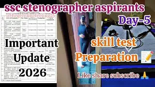ssc exam calendar out 2026|important update|Day-5|ssc steno skill test preparation|transcription 📝