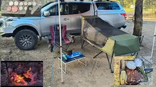 Camping/Oztrail stretcher tent and Treasure hunting in New South Wales Australia. 
