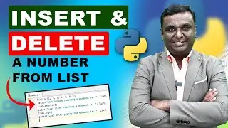 How to Insert, Delete a Number from list in Python | Python Hub