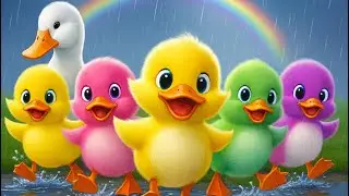 🐤 Five Little Ducks Went Out One Day | Baby Bubbles Rhymes | Kids Cartoon Song 🌟@BabyBubblesrhymes 