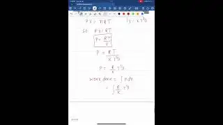 One mole of a gas expands with temperature according to the relation V = kT2/3. What is the work 