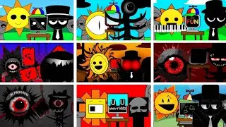 INCREDIBOX SPRUNKI MIX : MR SUN & MR FUN COMPUTER & BLACK IN ALL DIFFERENT MODS