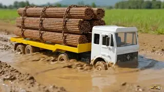 DIY mini truck build strong cement brick house making engineering construction mini creative hulkman
