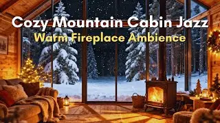 Cozy Mountain Cabin Jazz | Winter Fireplace Ambience for Relaxing & Focus (30 Minutes)