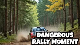 Heart-stopping moment: Rally car nearly collides with a regular car in the super special stage!