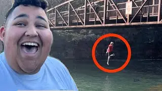 He Actually Jumped Off The Bridge!!