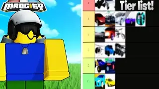 Mad City $1,000,000 Vehicle Tier List (ROBLOX)