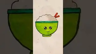 How to draw a bowl 🥣🥣🍜😱🤤#easy #art #drawing #shortsfeed