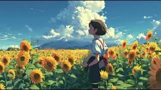 Whimsy in the Sunflower Field 🌻Sunflowers in Bloom 🌻 |Ghibli-Inspired Sunflower Field