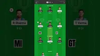 aaj ka team mi vs gt #playing11 #dream #team