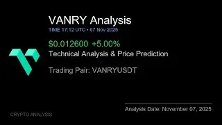 VANRY (VANRYUSDT) Technical Analysis - Price Prediction & Buy or Sell November 07, 2025