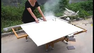 Small precision folding sliding table saw