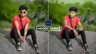 Moody Green Lightroom Mobile Photo editing in Hindi😱 - SAMIM EDITZ