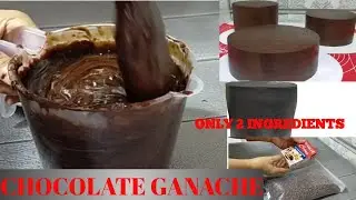 2 INGREDIENTS CHOCOLATE GANACHE || Simple, Easy, very stable Ganache || Lulu Gabito