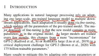 (2021) LoRA - Low-Rank Adaptation of Large Language Models (윤석우 연구원) Introduction (1번째 문단)