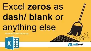 Make zeros dash/ blank in Excel