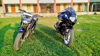 TVS RTR 4v abs vs gixxer ব্রেক টেস্ট in manikganj.।।  Monir Rider।। 