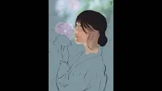 Hydrangeas photo study timelapse (Procreate)