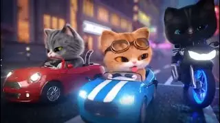3 Kittens&rsquo; Big Adventure 🌍🐱 | Racing Cars, Flying the World & Spreading Love  #aicat  #meowia