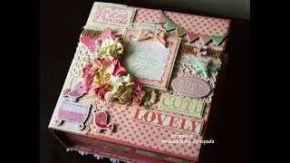 Baby girl Scrapbook Album | DCWV Preppy Princess Album | First year baby scrapbook