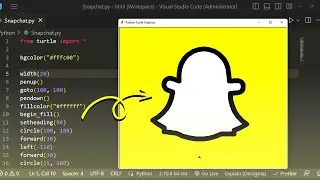 How to draw a Snapchat logo using python turtle | Snapchat logo |  Python turtle | Snapchat