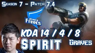 AFs Spirit GRAVES vs LEE SIN Jungle - Patch 7.4 KR Ranked