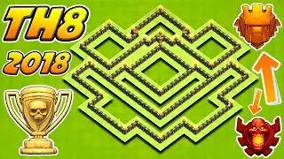COC Town Hall 8 (TH8) TROPHY Base 2018!! Th8 Trophy Base Design [Defence] - Clash of Clans