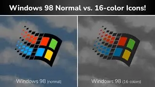 Windows 98 Normal and 16-color Icon Comparison!